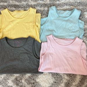 Lot of girls J Crew tank tops.